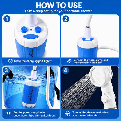 Portable outdoor shower